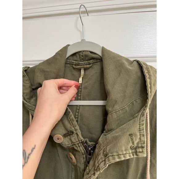 Free People Green Utility Joshua Tree Hooded Oversized Jacket - Picture 5 of 9